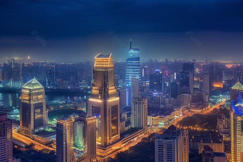 城市中的高楼夜景,高清,摄影图,摄影图片,图片大全,摄影图免费下载